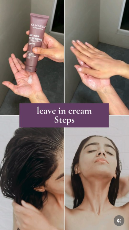 Sensein Instagram reel – haircare results